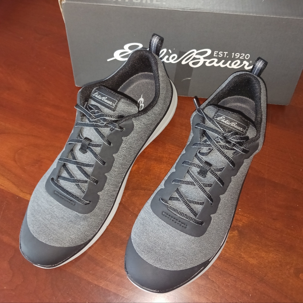 New In Box Eddie Bauer Atlas Cloudline Sneakers In Dark Smoke Sz 10